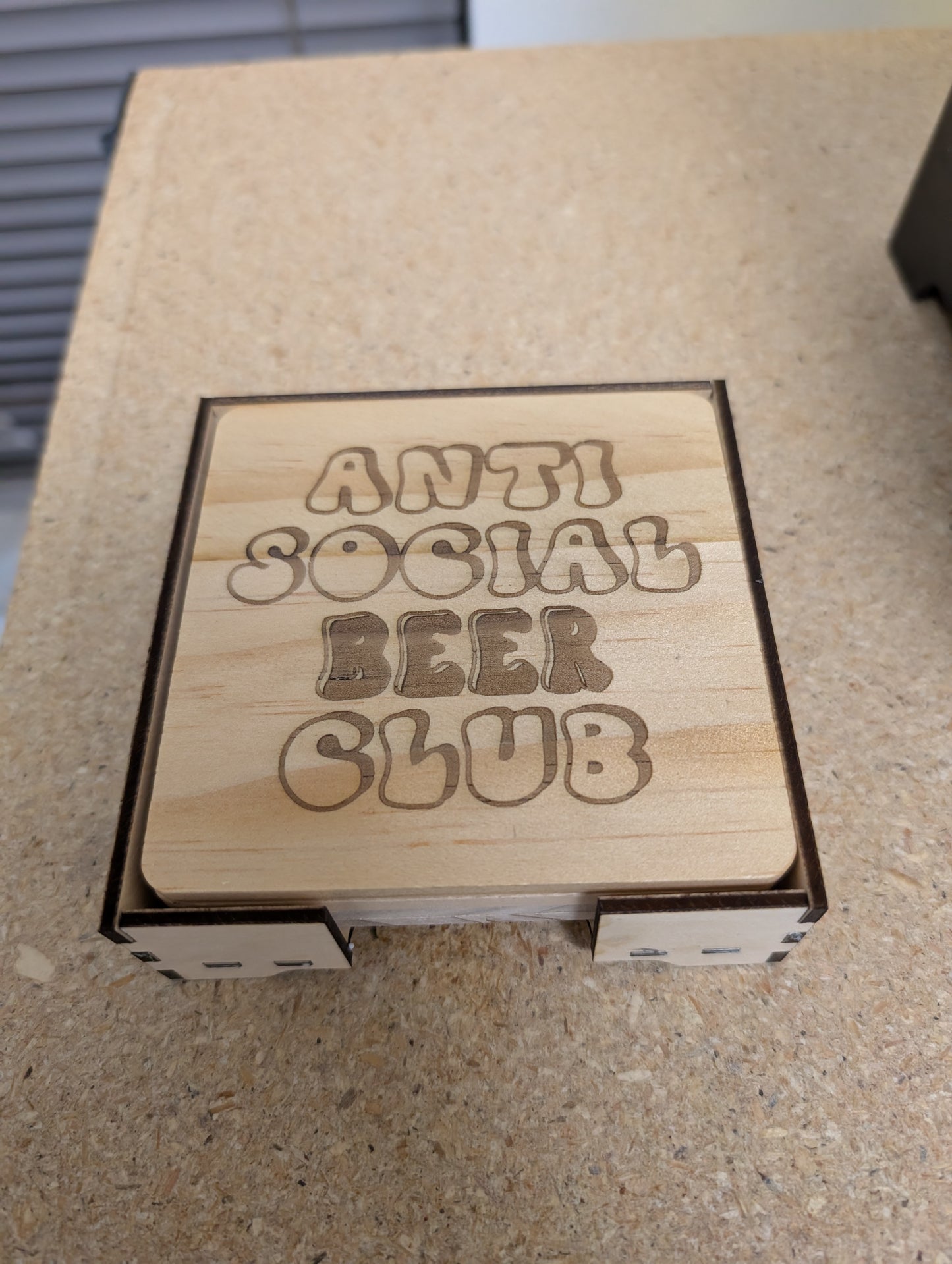 Engraved Wooden Coasters (Set of 4)