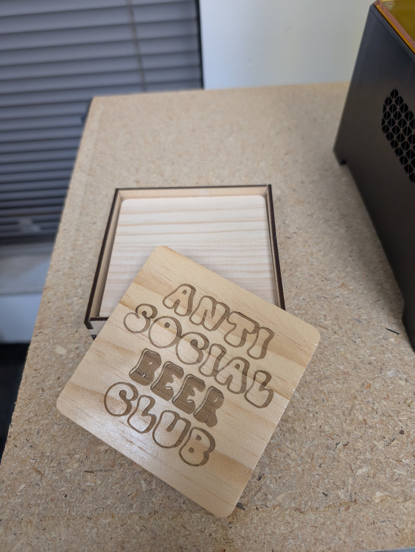 Engraved Wooden Coasters (Set of 4)