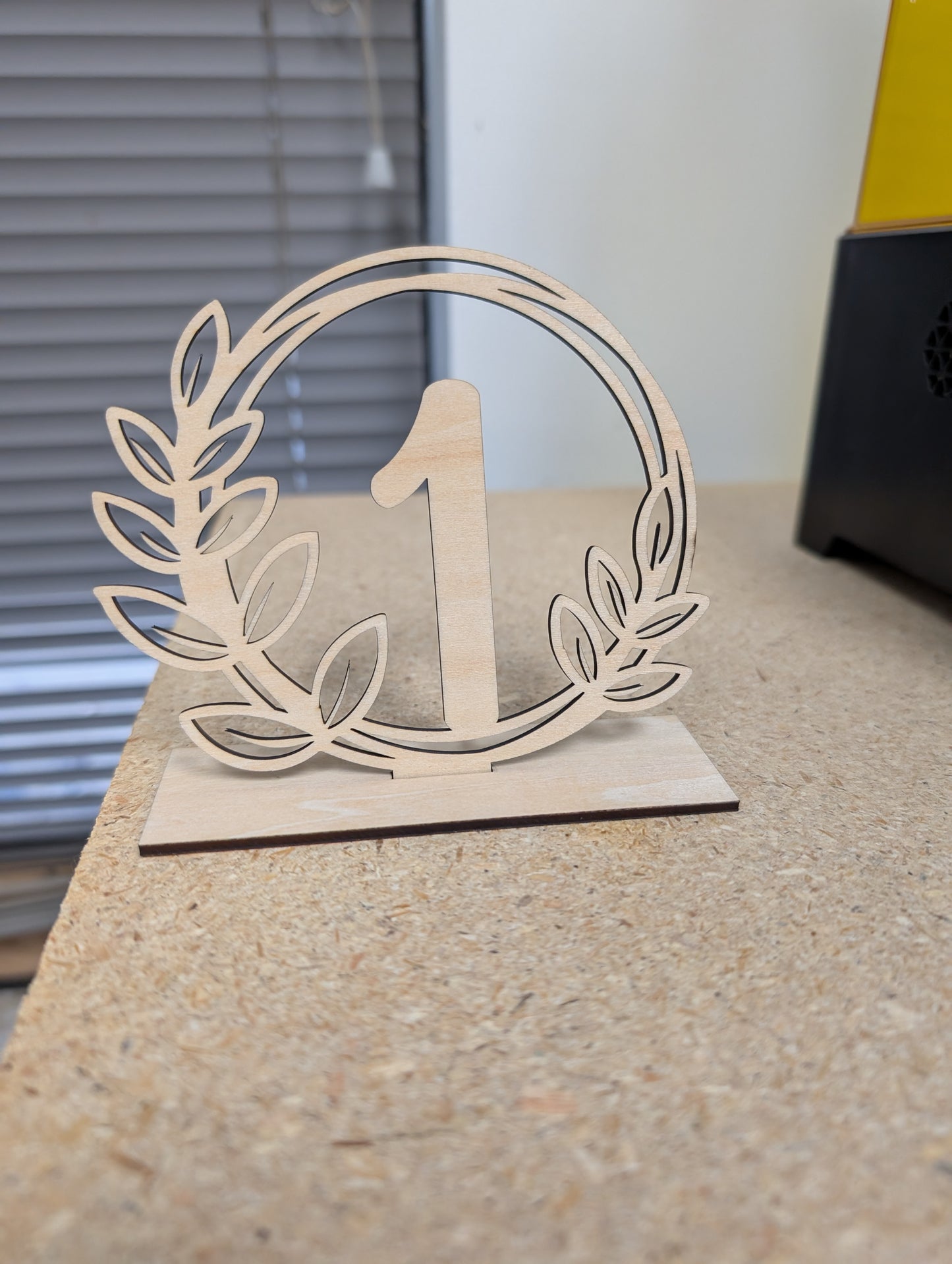Floral Wedding Table Number